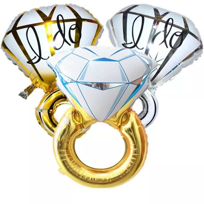 情人节铝箔气球铝膜求婚气球婚礼 求爱生日对戒钻戒钻石求婚 I DO|msdalam kategori bekalan perayaan/hadiah, belon/Terapung bola udara, belon - dari Buy2taobao.com untuk memberikan perkhidmatan ejen Taobao profesional membeli
