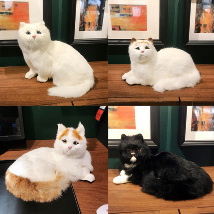Simulated Cat Home Decoration Desktop Ornaments Creative Crafts Model Room Scene Props Cute Cat Model