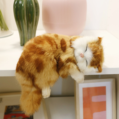 仿真猫咪会叫模型摆件家居装饰