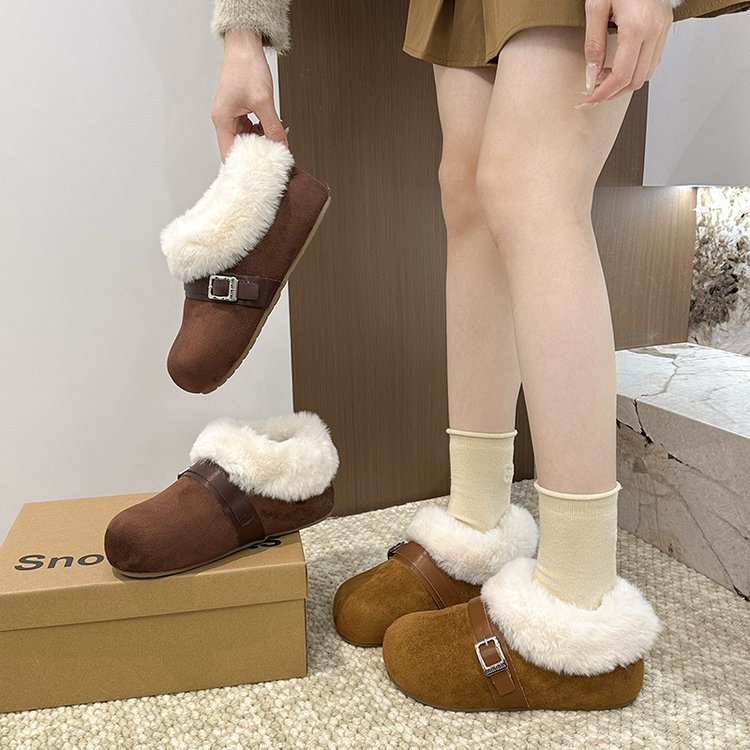 MY9883冬季新款加绒毛口时尚显瘦勃肯雪地靴