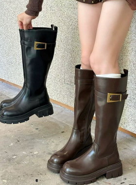 AAL779-67高定厚底大边扣气质款高靴