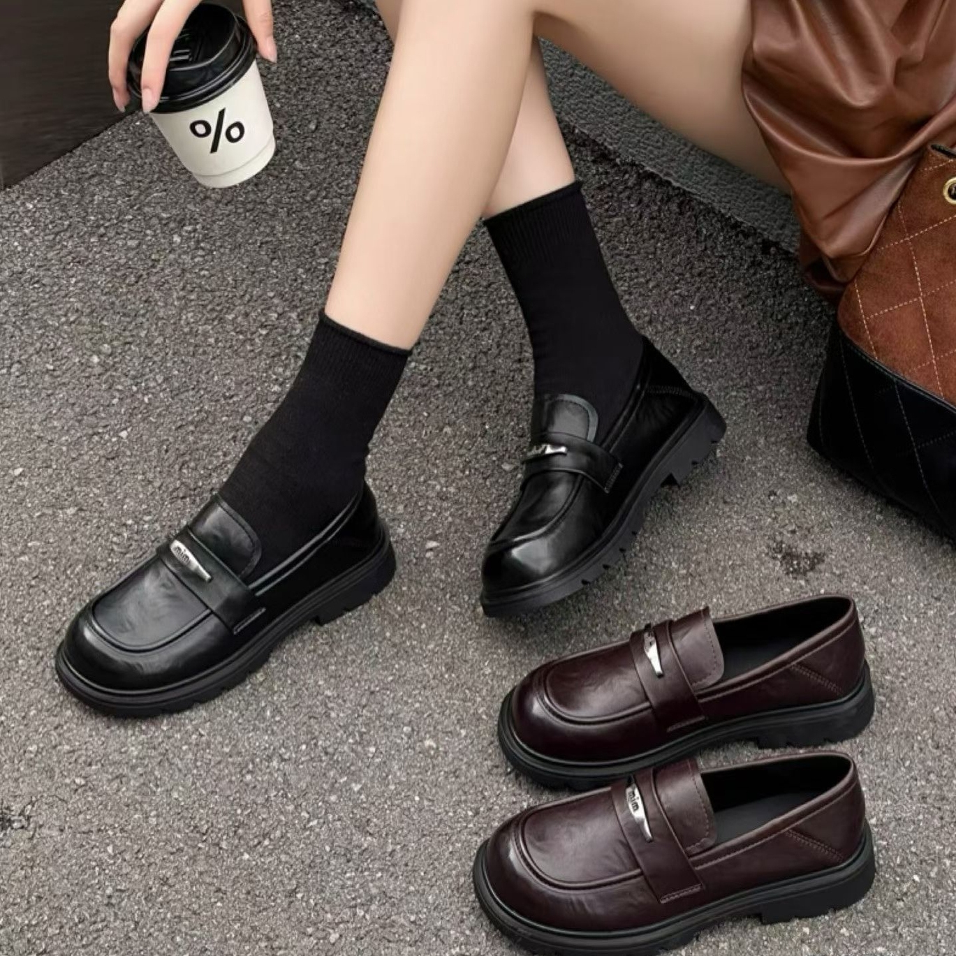 AAL227-1高定软底软面四季百搭乐福鞋