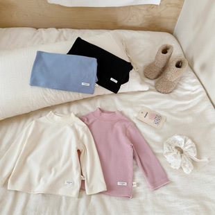 韩版童装新款2025秋冬装儿童服装婴儿宝宝衣服男女童半高领打底衫