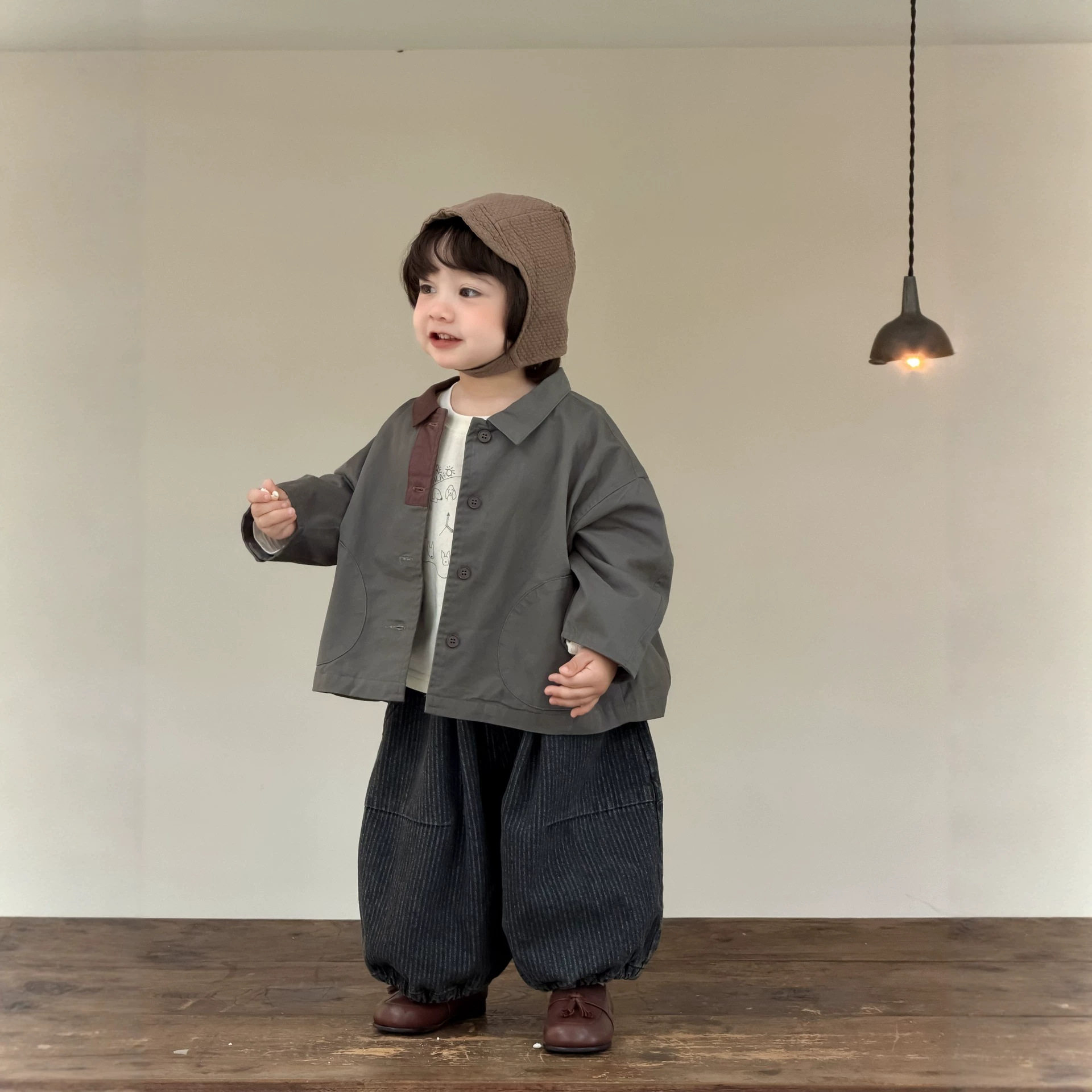 儿童服装2026新款小宝宝秋款衣服韩版童装男童衬衣外套牛仔裤套装