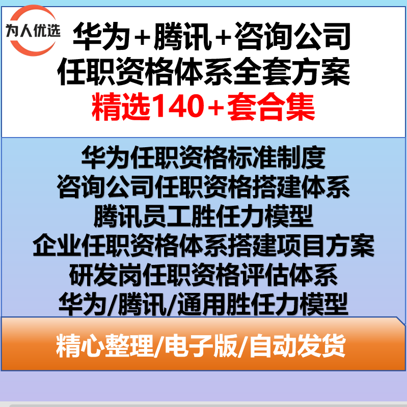 咨询公司搭建企业任职资格工具华为腾讯任职资格体系标准制定方案