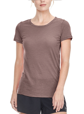 新西兰Tech女士美利奴羊毛圆领短袖春夏户外休闲t恤速干透气排汗