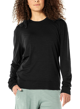 新西兰corespun美丽诺羊毛圆领长袖T女户外套头卫衣保暖排汗透气