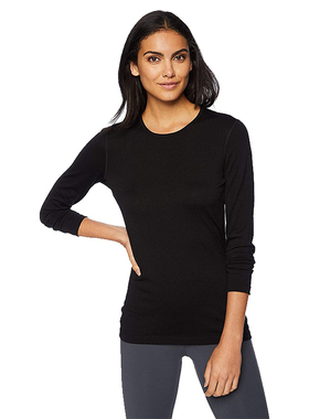 美国EB MERINO美利奴羊毛女士长袖T恤圆领打底衫户外底层速干秋衣