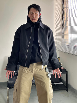 宽松三角结构夹克外套