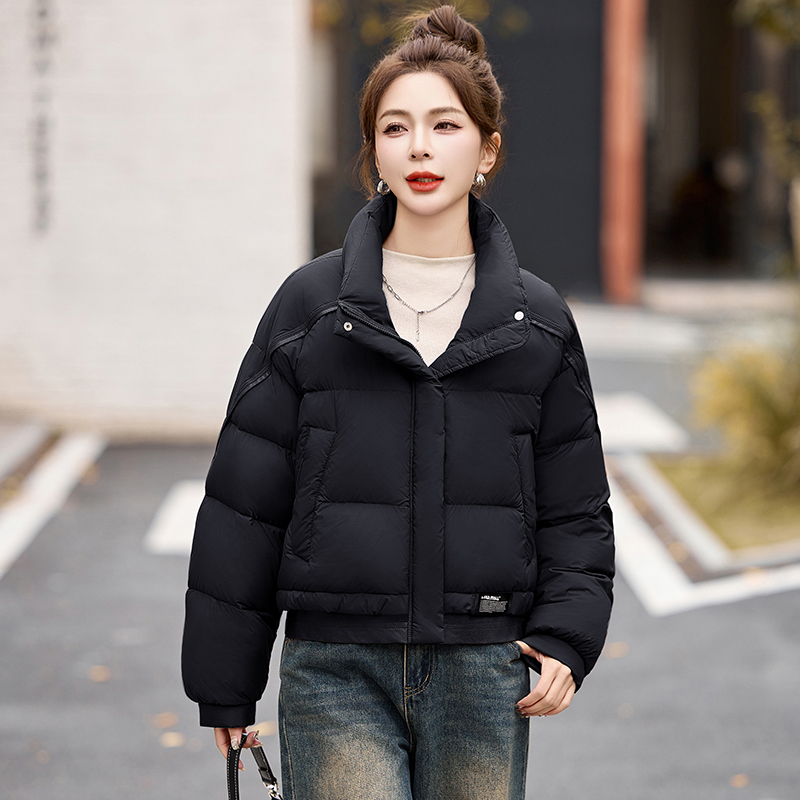 肯豆欧货羽绒服立领保暖面包服