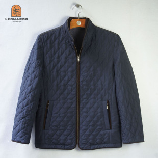 双层领拉链蓝色保暖棉服棉衣1776 利奥纳多LEONARDO冬季 仅46码 48码