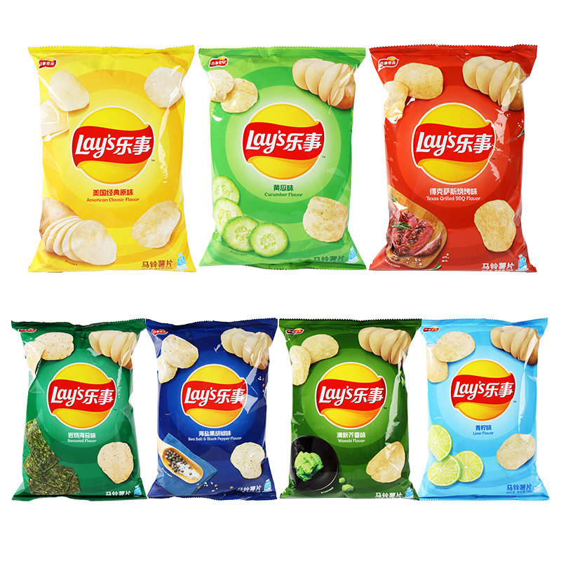 乐事薯片70g*11 黄瓜青柠味 孜然羊肉味 膨化马铃薯休闲零食品