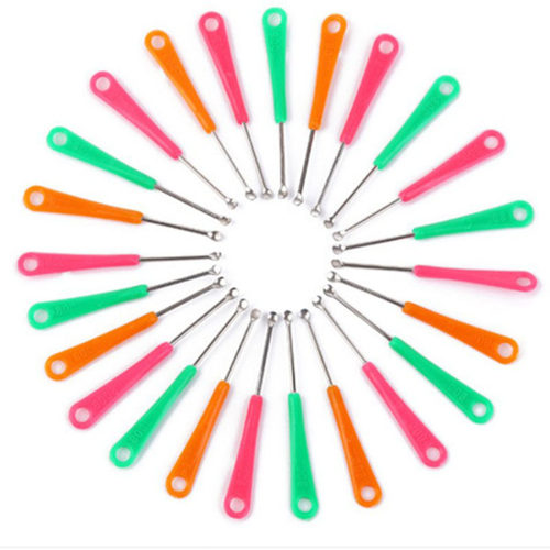 彩色塑料柄金属耳勺家用洁耳器