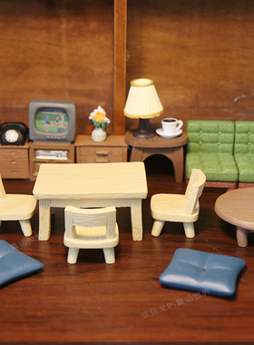树脂装饰道具桌面摆件迷你桌椅