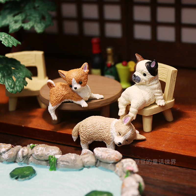 三花猫摆件显示器桌面边缘摆件
