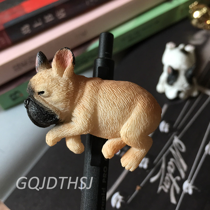 居家桌面装饰迷你小摆件法国斗牛犬模型树脂手办手机壳素材冰箱贴