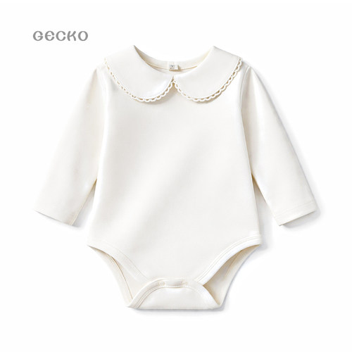 娃娃领纯棉春秋婴儿包屁衣女宝宝连体衣新生儿爬服长袖三角哈衣