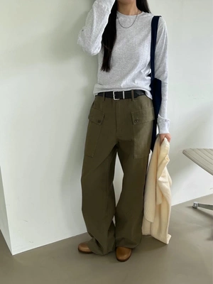 Form韩国东大门Favourite(Fave)秋季新款女装时尚百搭工装休闲裤