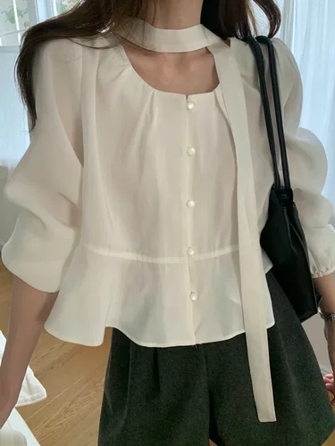 Form韩国东大门MELLOUNGE2026年秋季新款女装气质百搭长袖衬衫
