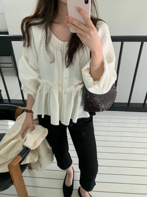 Form26新春pretty young thing韩国东大门lvc娃娃衫长袖衬衫女