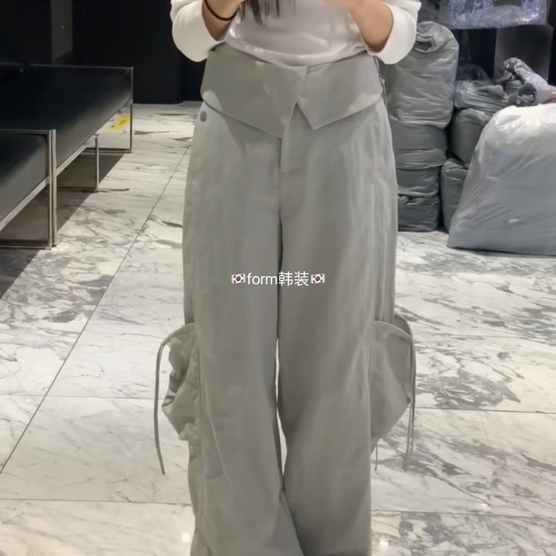 form韩国东大门代购24早秋loveyousomuch设计师款时尚工装休闲裤