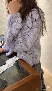 form韩国2025秋季 百搭宽松显瘦毛衣 Empty手工钩织时尚