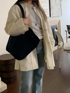 折Lysm韩国东大门loveyousomuch25年春夏百搭翻领风衣两件套外套