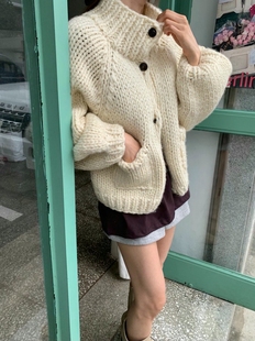 百搭宽松显瘦针织开衫 form韩国2025秋季 时尚 Me新款 Meet