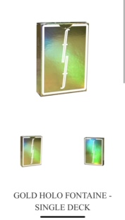 黄宝石黄金holo方丹 gold holo fontaine 花切扑克 进口收藏扑克