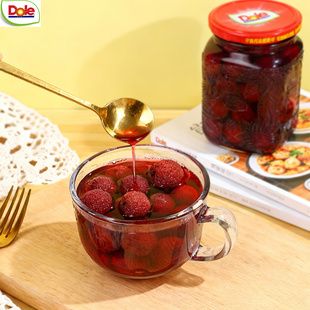dole都乐混合型杨梅罐头新鲜水果罐头玻璃瓶520g果肉开罐休闲即食