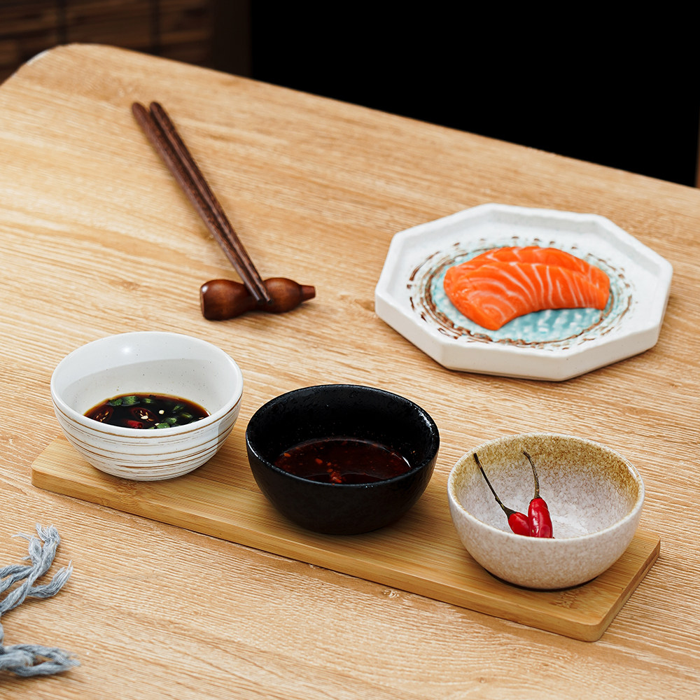 陶瓷商用蘸料碟火锅调料碗小盘子碟子精致带手柄小碗日式餐具菜碟