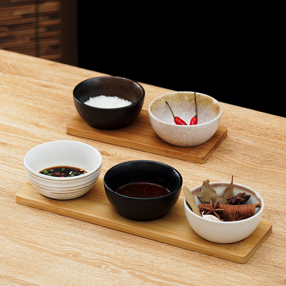 陶瓷商用蘸料碟火锅调料碗小盘子碟子精致带手柄小碗日式餐具菜碟
