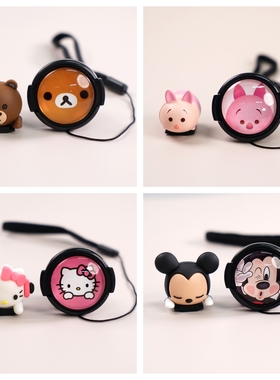 卡通镜头盖热靴盖适用于富士XS10 XM5尼康Z30 ZFC佳能60D索尼A7C2