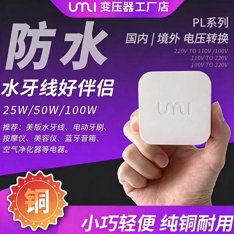 变压器220转110v美国120v洗牙器日本100v出国转换插头电压转换器