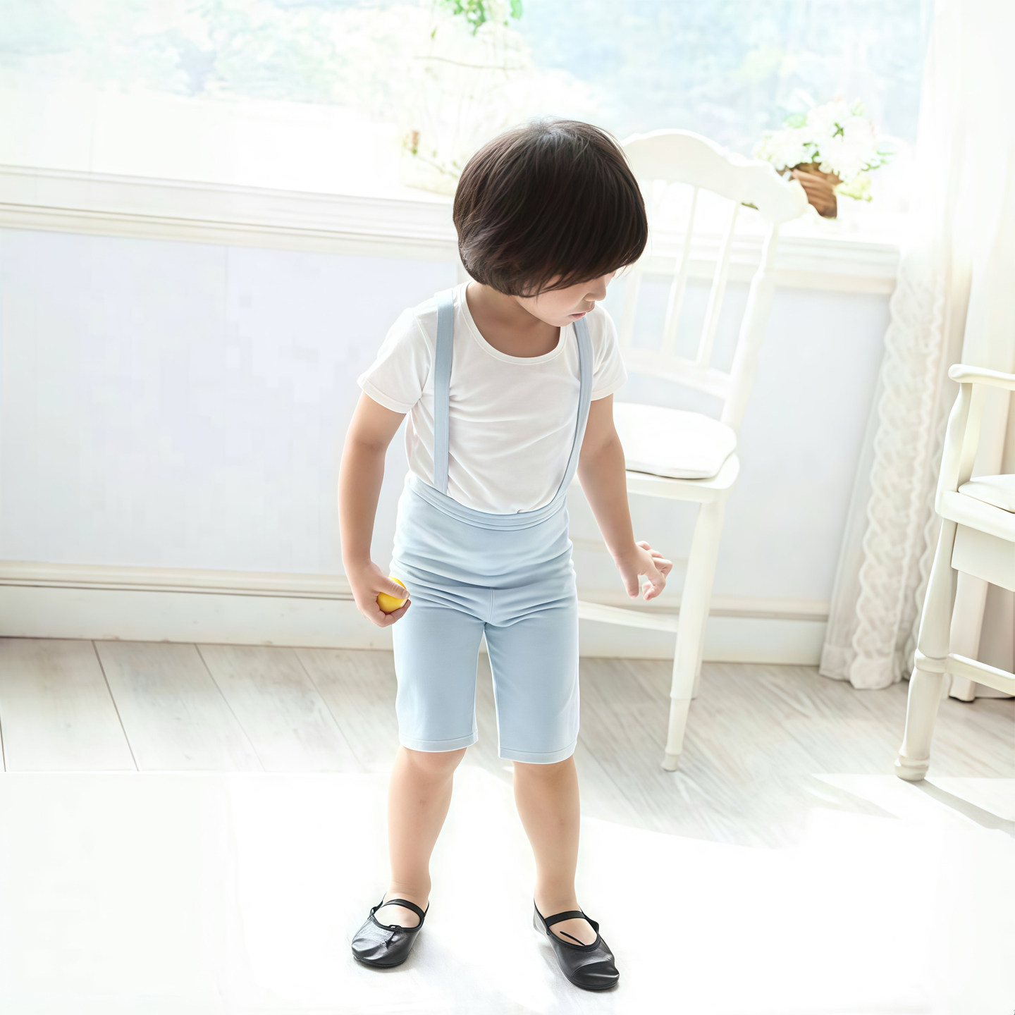 纯棉偲珂莉男童学院风练功舞蹈服图片