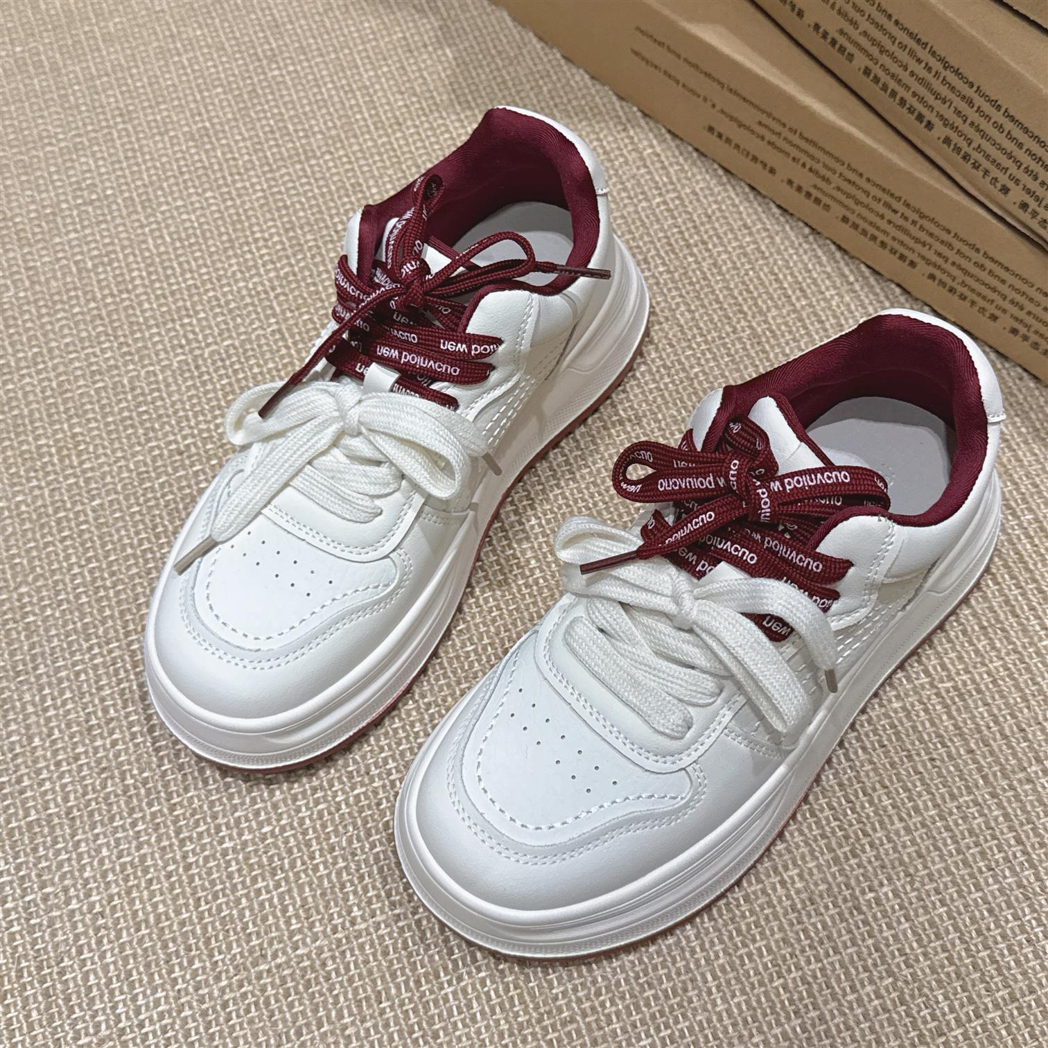 真皮厚底小白鞋女2025冬季新款百搭休闲运动板鞋ins潮松糕鞋