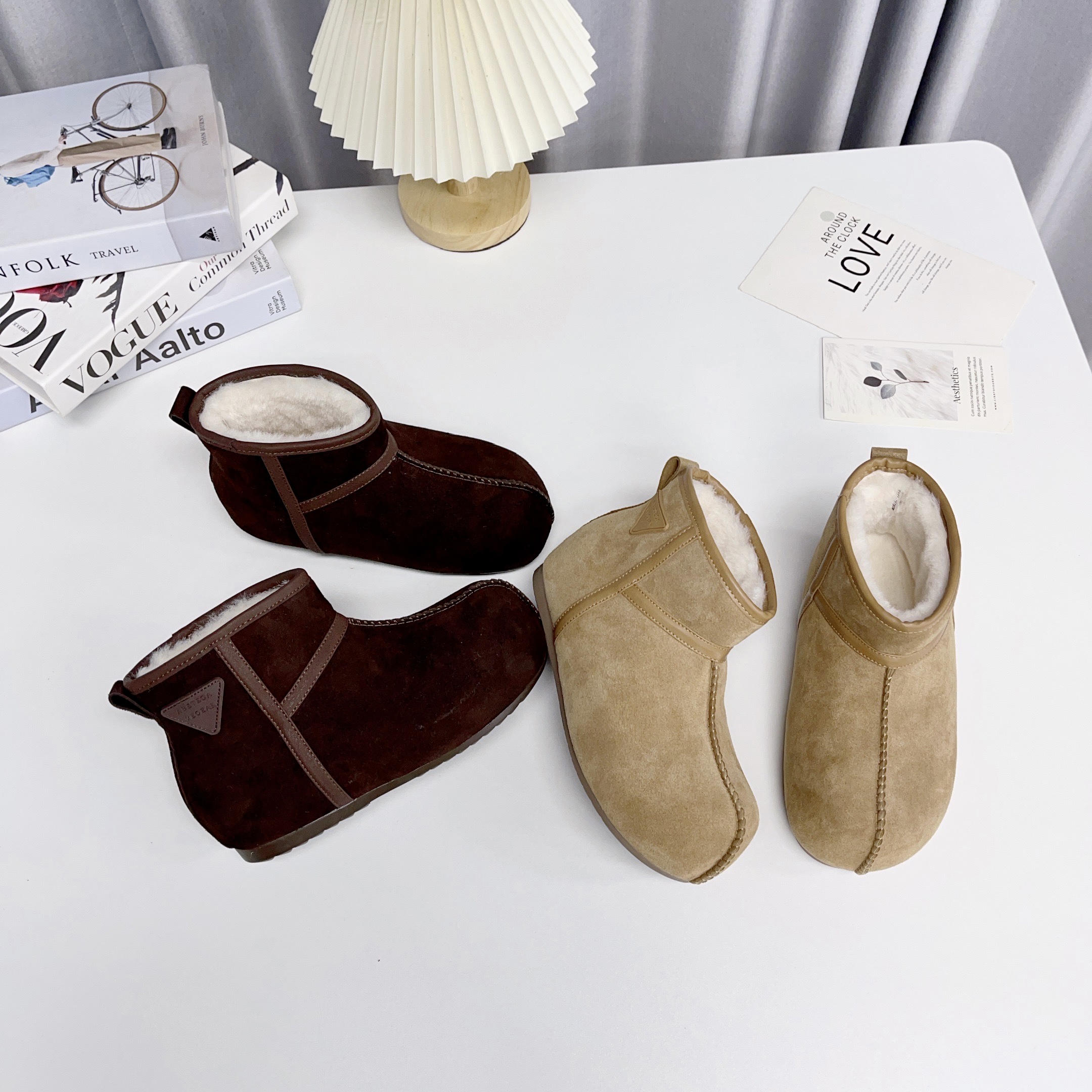 2025秋冬牛皮短靴雪地靴