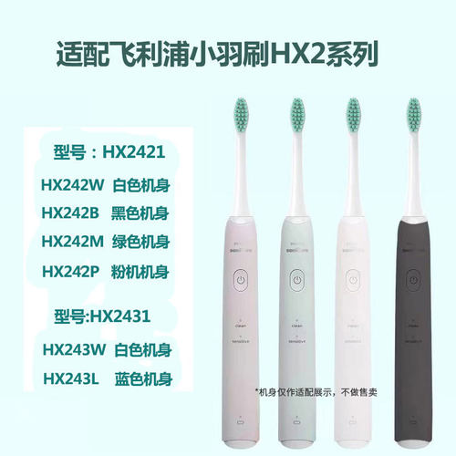 适配飞利浦小羽刷电动牙刷头HX242W/B/M/P/HX243W/L/HX247YHX2472