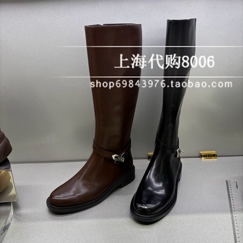 Staccato/思加图2025冬季女靴骑士靴长靴平跟增高高筒靴女EAJ48