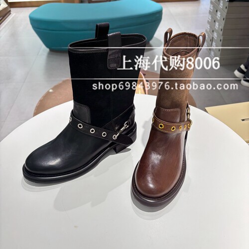 le saunda莱尔斯丹2025冬季女靴烟筒靴厚底切尔西靴女短靴6T37101