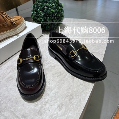 Le saunda莱尔斯丹2025秋季女鞋金属低跟舒适乐福鞋单鞋女6T37201