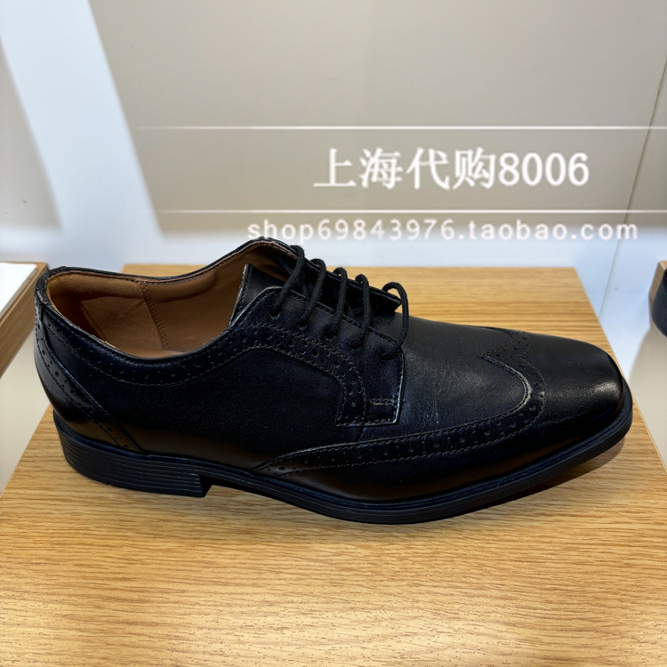 Clarks其乐2024秋季男鞋英伦低帮系带布洛克雕花正装皮鞋26146219
