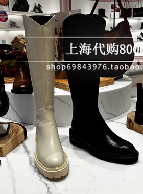 真美诗2025秋冬季女靴英伦风骑士靴长靴西部靴平跟高筒靴女 YPU57