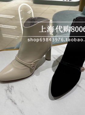 tigrisso蹀愫2025冬季女靴玛丽珍靴钻扣时装靴瘦瘦短靴TA65724-11