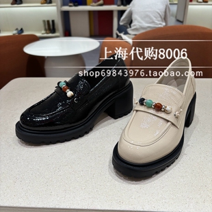 achette雅氏2026春季女鞋专柜正品轻盈厚底乐福鞋高跟鞋单鞋 4TS1