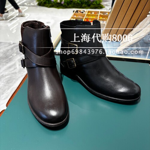 Clarks其乐2025冬季女靴英伦切尔西短靴瘦瘦靴 26182942 26182941