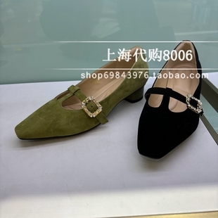 Tigrisso蹀愫2025春季女鞋玛丽珍鞋通勤气质羊反绒单鞋TA65121-12