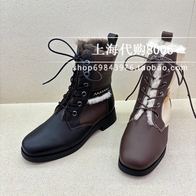 achette雅氏 2025冬季女靴专柜正品中性休闲马丁靴毛靴雪地靴5ST5