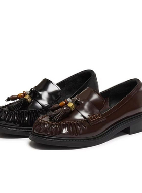 Staccato/思加图2026春季女鞋乐福鞋小皮鞋一脚蹬厚底女单鞋9UL06