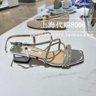 镶钻粗跟凉鞋 Staccato思加图2026夏季 罗马凉鞋 专柜正品 EI406 女鞋